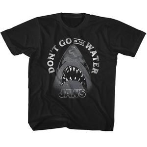 Jaws Text Arch Black Childrens T-Shirt